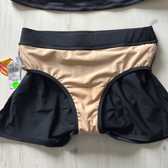 NWT! L.L.Bean Currants Square Neck Tankini Top w/ Swim Skort Bottom Size 6 Reg - Picture 6 of 14